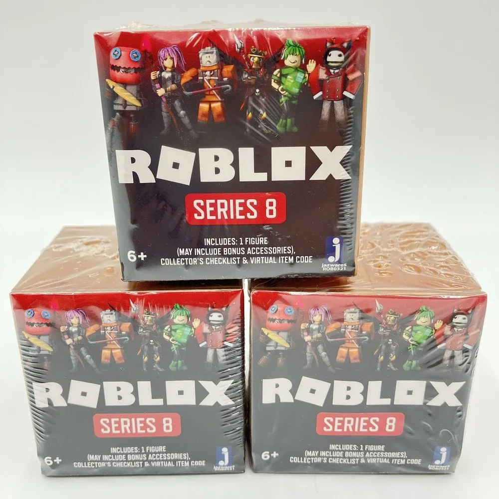 NEW Roblox Series 8 Mystery Figure Blind Box Lot of 3 Jazwares Virtual Item Code